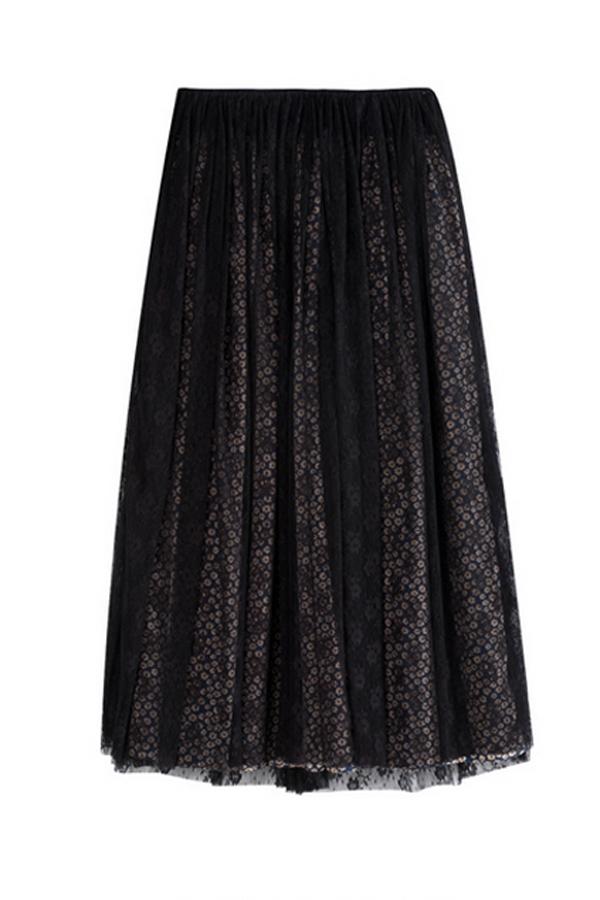 Oasap Floral Printing Ankle Length Skirt