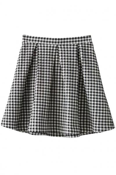 Oasap Plaid Print A-line Skirts