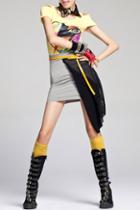 Oasap Side Black Mesh Embellished Elastic Mini Skirt