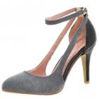 Oasap Pointed Toe Cutout Ankle Strap Stiletto Sandals
