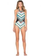 Oasap Halter Neck Backless Printed One Piece Swimsuit