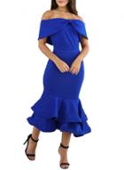 Oasap Fashion Bow Cape Off Shoulder Mermaid Bodycon Dress