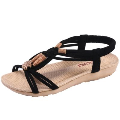 Oasap Casual Bohemian Open Toe Flat Sandals