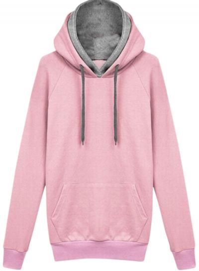 Oasap Women's Casual Kangaroo Pocket Layered Drawstring Hoodie