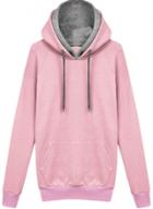 Oasap Women's Casual Kangaroo Pocket Layered Drawstring Hoodie