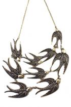 Oasap Retro Swallows Hollow Out Woman Necklace