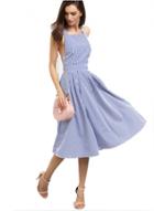 Oasap Fashion Sleeveless Backless Stripe A-line Dress