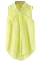 Oasap Fabulous Patched High Low Shirt