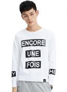 Oasap Men's Fashion Round Neck Long Sleeve Letter Printed Knitted Sweater