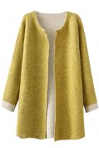 Oasap Thermal Knit Open Front Cardigan