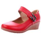 Oasap Women's Solid Color Rhinestone Decor Wedge Dancing Shoes