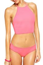 Oasap 2pcs Neoprene Halter Cropped Adult Tankini