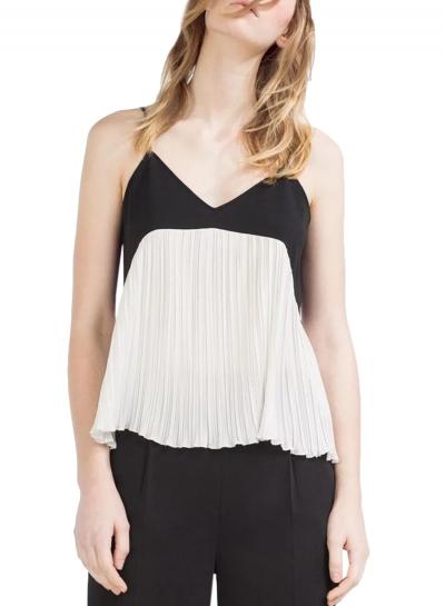 Oasap Women's Casual Color Black Spaghetti Strap Tank Top