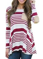 Oasap Casual Stripe Loose Fit Pullover Tee
