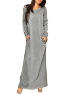Oasap Women's Oversized Stretched Knit Belted Maxi Dress