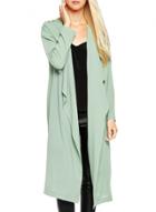 Oasap Women's Asymmetric Shawl Collor Open Front Trench Coat