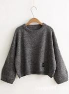 Oasap Fashion Drop Shoulder Long Sleeve Loose Fit Knit Sweater