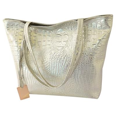 Oasap Pu Alligator Pattern Square Tote Bag