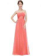 Oasap Women's Elegant Strapless Maxi Prom Evening Party Dress