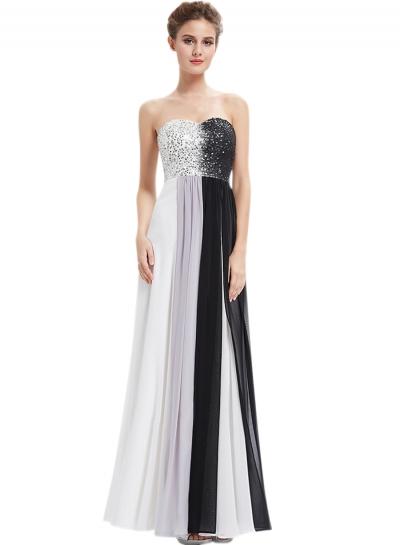 Oasap Women's Color Block Sequin Off Shoulder Prom Dress