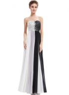 Oasap Women's Color Block Sequin Off Shoulder Prom Dress