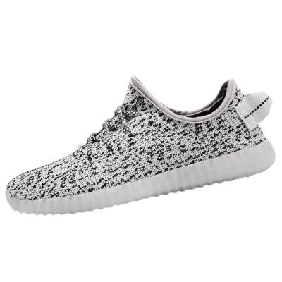 Oasap Women's Fashion Heathered Lace Up Light-up Flat Sneakers