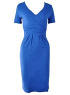 Oasap Women's Fashion Deep V-neck Short Sleeve Knee Length Dress