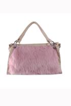 Oasap 2way Pu Bag With Contrast Fur Panel