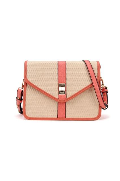 Oasap Plaited Contrast Colored Shoulder Bag