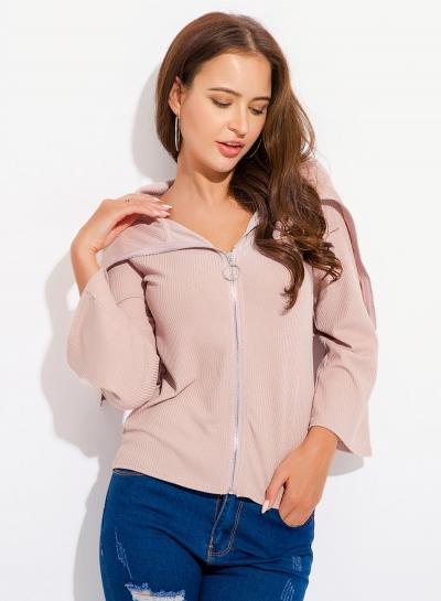 Oasap Long Sleeve Sailor Collar Corduroy Knitwear