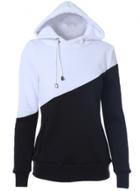 Oasap Women's Casual Long Sleeve Color Block Pullover Drawstring Hoodie