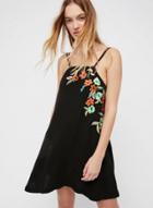 Oasap Floral Embroidery Loose Slip Dress