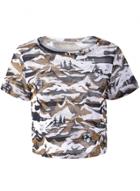 Oasap Women's Casual Short Sleeve Camouflage Crop Top Tee