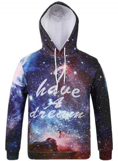 Oasap Women's Galaxy Print Drawstring Hooded Sweatshirt