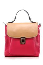 Oasap Contrast Colored Shoulder Bag With Push Lock
