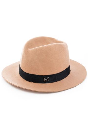 Oasap Vintage Wide Brim Camel Belted Woolen Gentleman Hat