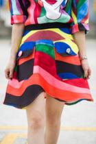 Oasap Chic Color Block Patch Pocket Skirt