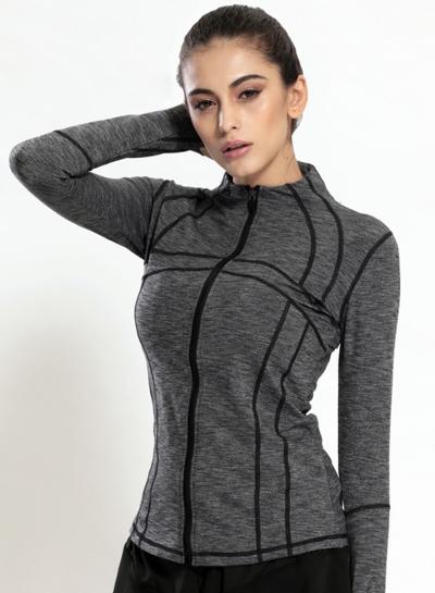 Oasap Women's Full Zip Workout Running Sports Slim Fit Jacket