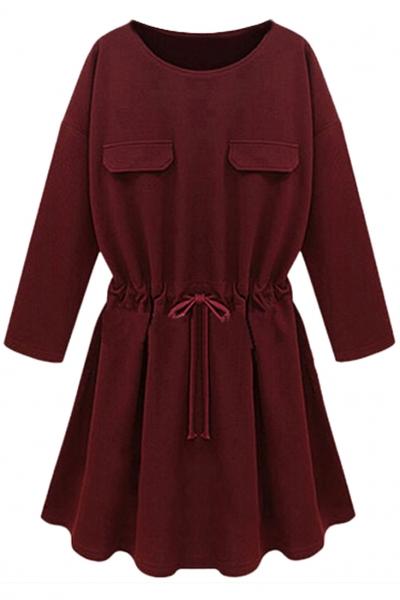Oasap Nice-looking Drawstring Waist Dress