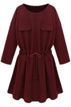 Oasap Nice-looking Drawstring Waist Dress