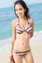 Oasap Stripped Pattern Bikini Sets