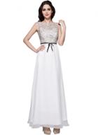 Oasap Women's Elegant Sleeveless Lace Evening Prom Bridesmaid Dress