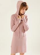 Oasap Fashion Long Sleeve Hooded Sweater Dress