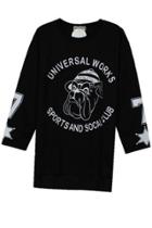 Oasap Cartoon Dog High-low Sweatshirt