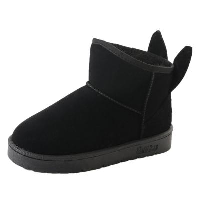 Oasap Cute Bunny Ear Solid Color Round Toe Snow Boots