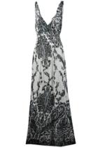 Oasap Women's Deep V-neck Sleeveless High Waist Print Boho Maxi Dress