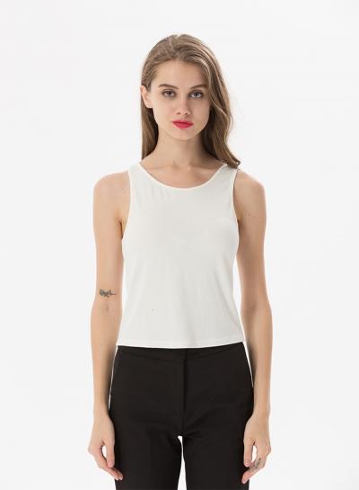 Oasap Off Shoulder Lace-up Slim Tank