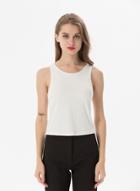 Oasap Off Shoulder Lace-up Slim Tank