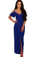Oasap Spaghetti Strap Off Shoulder Short Sleeve Dress