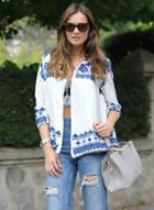 Oasap Open Front Long Sleeve Blouse With Tassel